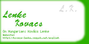 lenke kovacs business card